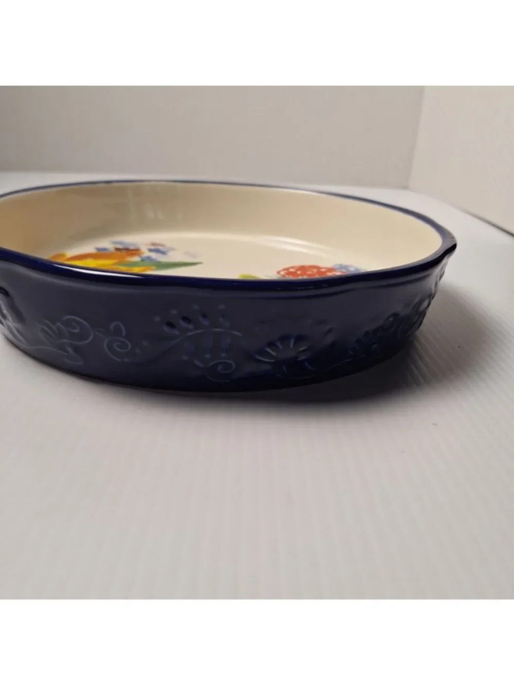THE PIONEER WOMAN STONEWARE PIE/CAKE/DISH VIBRANT CELIA FLORAL PATTERN #2912DMT